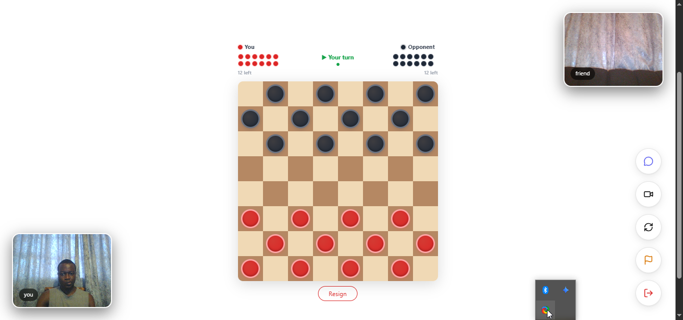 Checkers gameplay